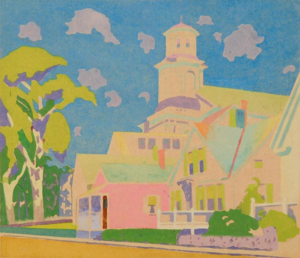 Ora Coltman comparable auction result: ora coltman american 1858 1940 woodblock