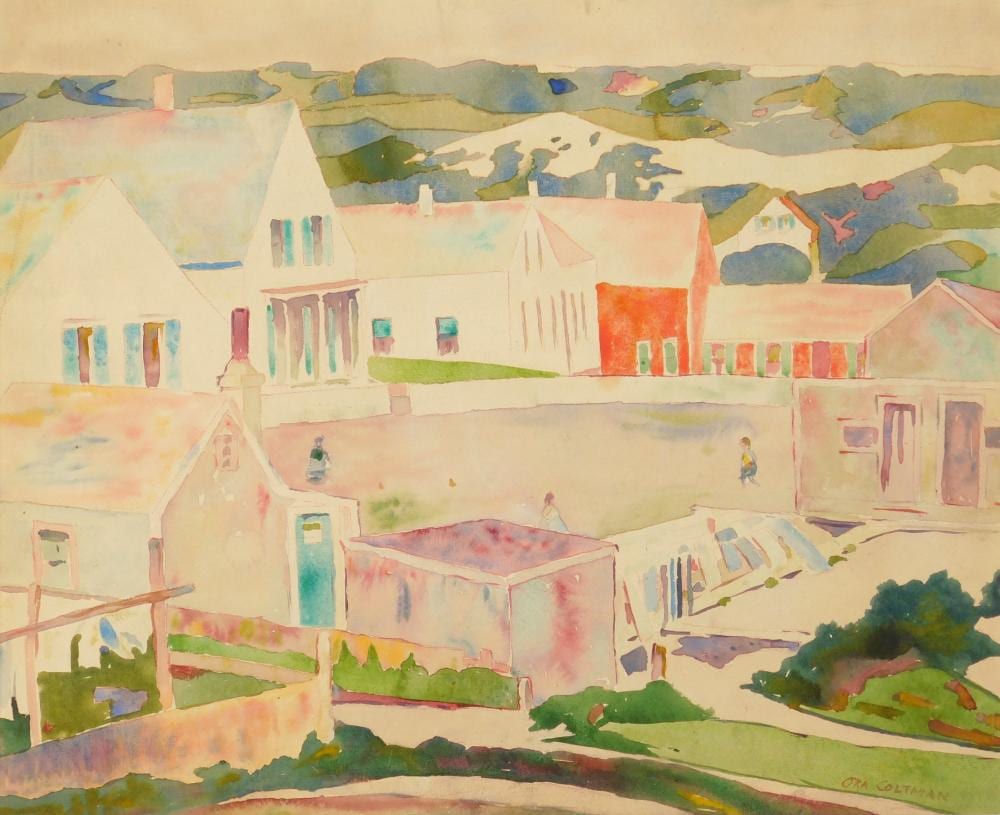 Ora Coltman comparable auction result: ora coltman american 1858 1940 watercolor
