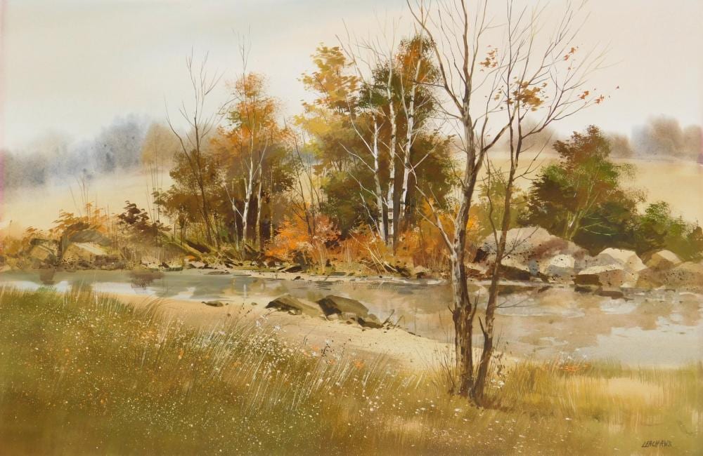 Frederick Leach comparable auction result: fred leach american 1924 2006 watercolor