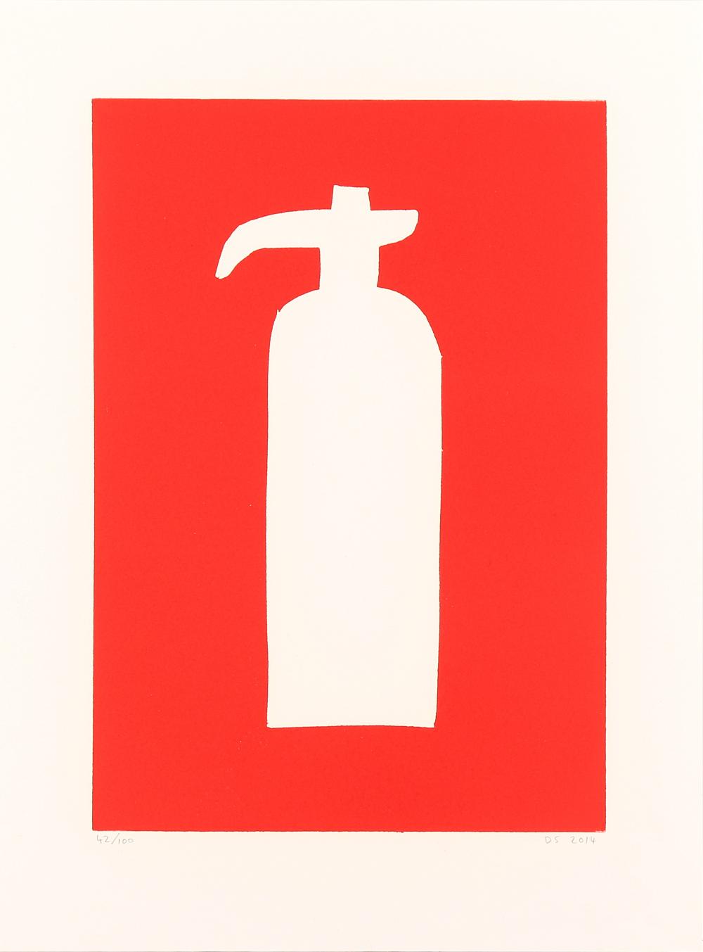 § David Shrigley O.B.E. (British b.1968) Fire Extinguisher sold by Chiswick Auctions, lot 318 — auction record photograph