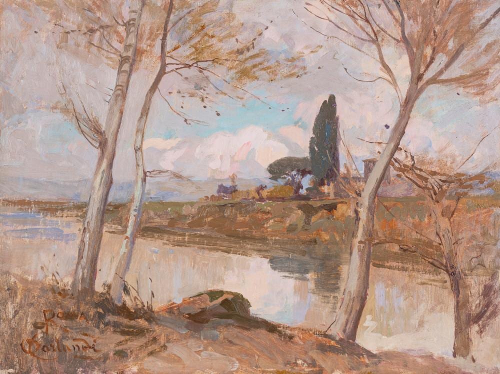Onorato Carlandi comparable auction result: onorato carlandi roma 1848 1939 on the banks of the tiber