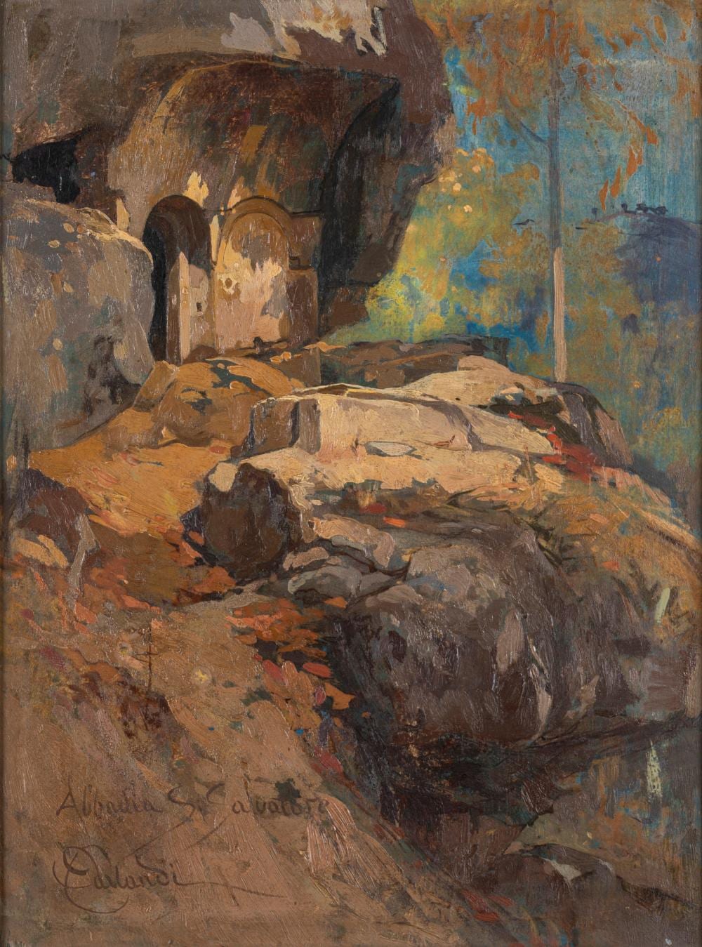 Onorato Carlandi comparable auction result: onorato carlandi roma 1848 1939 abbey of san salvatore
