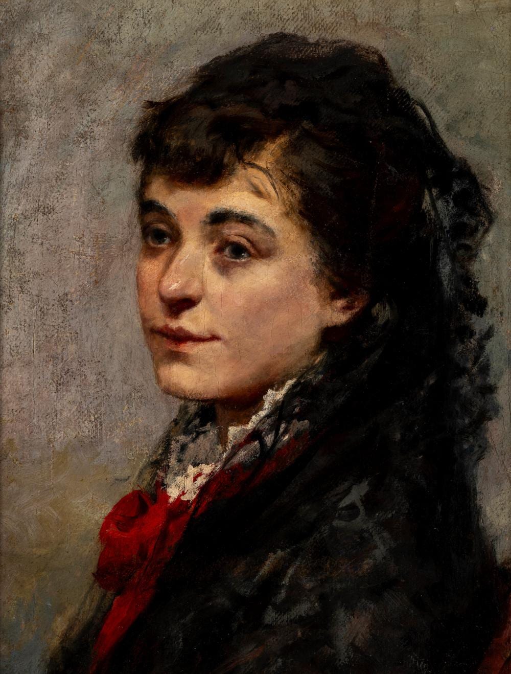 Uberto Dell'Orto comparable auction result: uberto dell orto milano 1848 1895 portrait of ada rumi fochessati