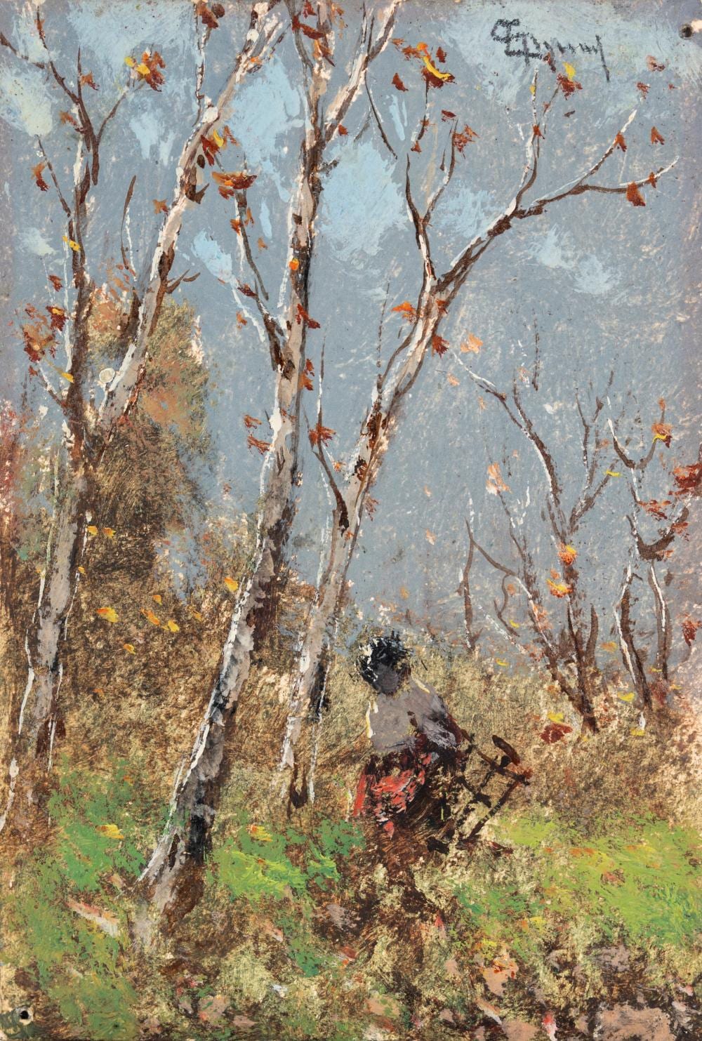 lorenzo gignous modena 1862 porto ceresio 1958 peasant in the woods · Finarte · 2025-10-28 Lorenzo Gignous comparable auction result: lorenzo gignous modena 1862 porto ceresio 1958 peasant in the woods