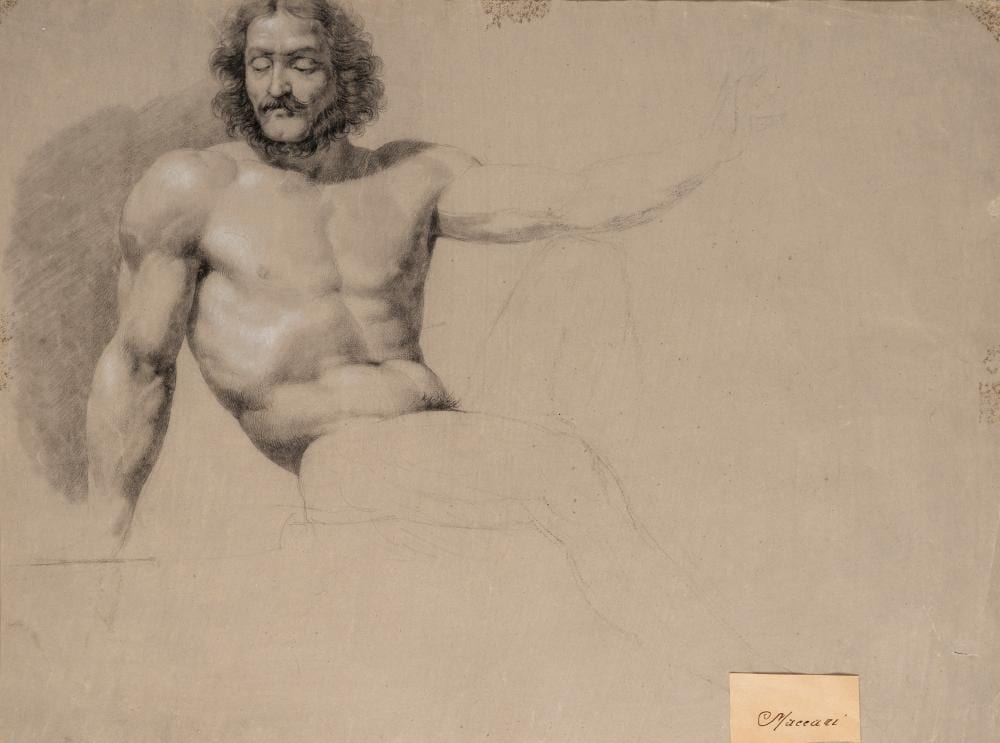 cesare maccari siena 1840 roma 1919 seated male nude · Finarte · 2025-10-28 Cesare Maccari comparable auction result: cesare maccari siena 1840 roma 1919 seated male nude