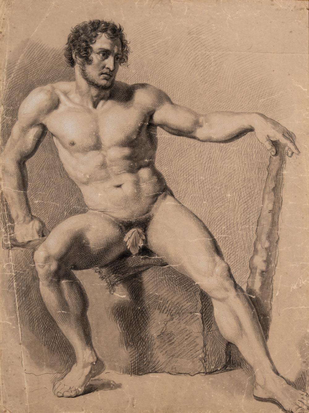cesare maccari siena 1840 roma 1919 seated male nude · Finarte · 2025-10-28 Cesare Maccari comparable auction result: cesare maccari siena 1840 roma 1919 seated male nude