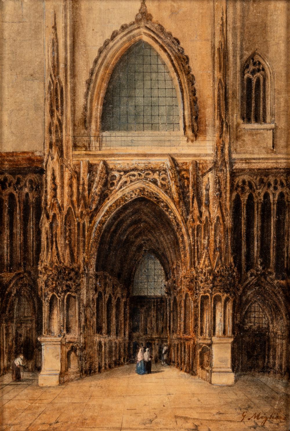 Giovanni Migliara comparable auction result: giovanni migliara alessandria 1785 milano 1837 cathedral door