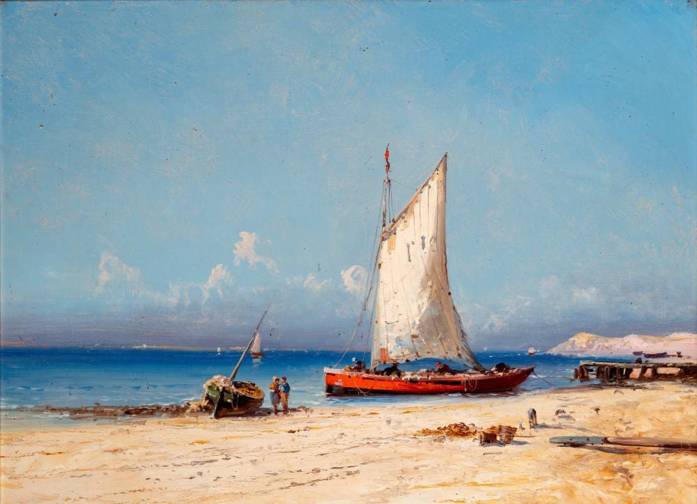 Eugenio Amus comparable auction result: eugenio amus brescia 1834 bordeaux 1899 cote d azur