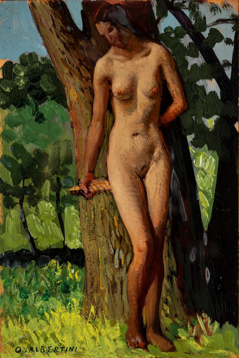 Oreste Albertini comparable auction result: oreste albertini certosa di pavia 1887 besano 1953 female nude