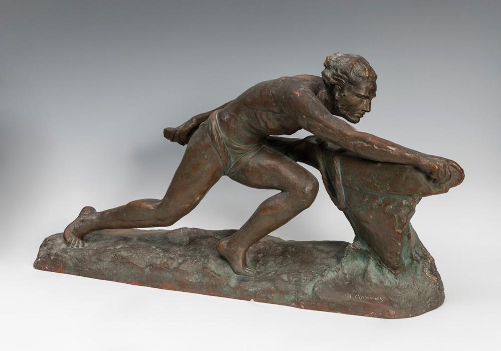 Ugo Cipriani comparable auction result: ugo cipriani florence 1887 paris 1960 the strongman 1930s bronzed terra cotta s