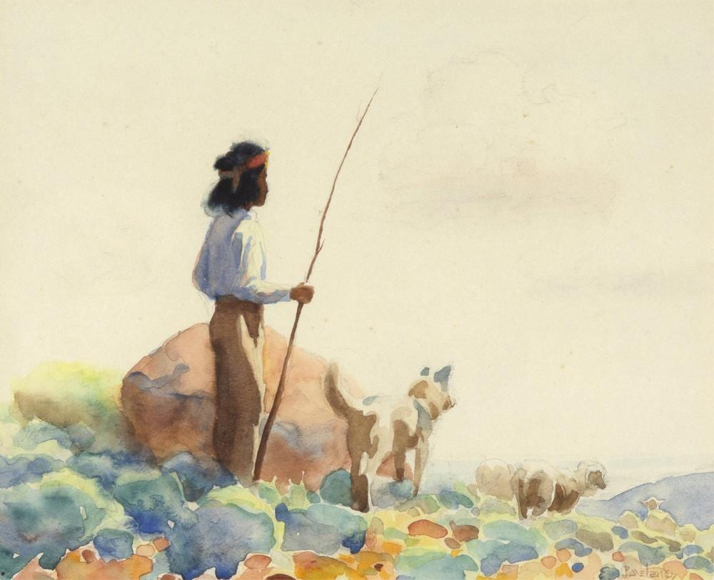 Gerard Curtis Delano comparable auction result: gerard curtis delano young shepherd