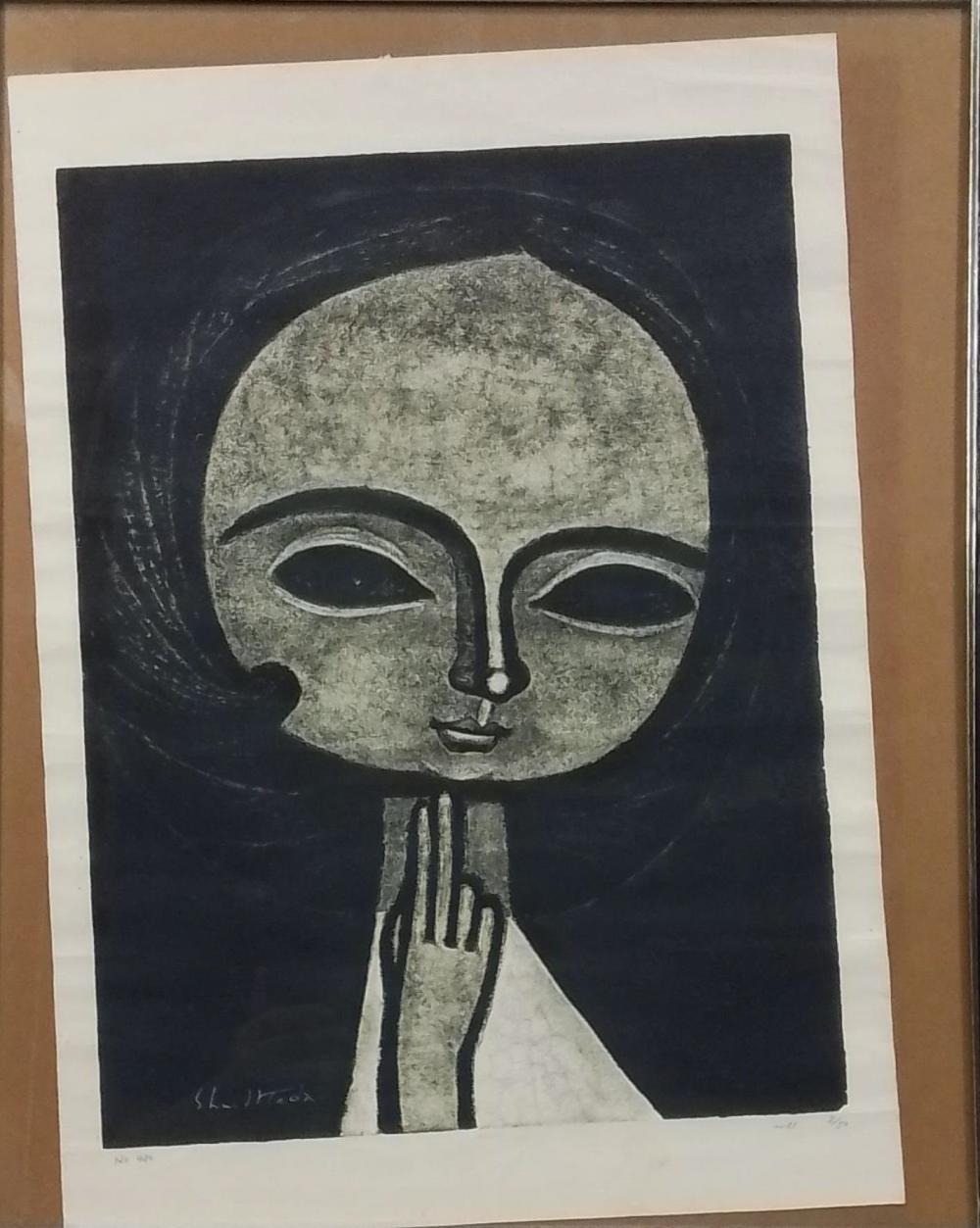 shuzo ikeda child s portrait signed numbered woodblock print · EJ'S Auction & Appraisal · 2025-10-18 Shuzo Ikeda comparable auction result: shuzo ikeda child s portrait signed numbered woodblock print