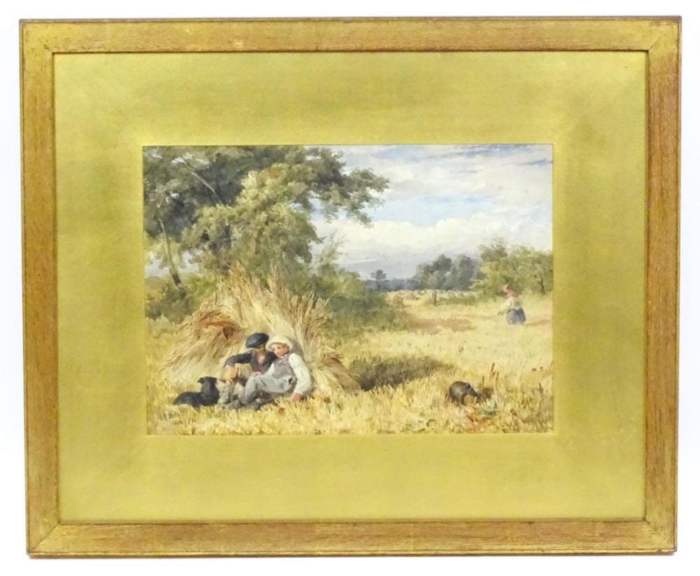 John Henry Mole comparable auction result: john henry mole 1814 1886 watercolour harvest