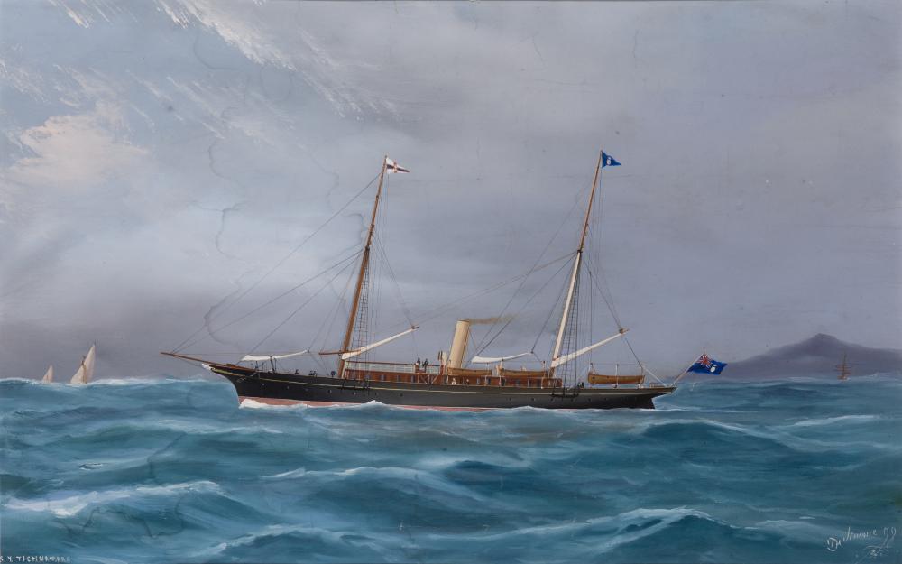 Antonio De Simone comparable auction result: antonio de simone italian 1851 c 1907 the royal ulster yacht club s s y tighnamara under steam