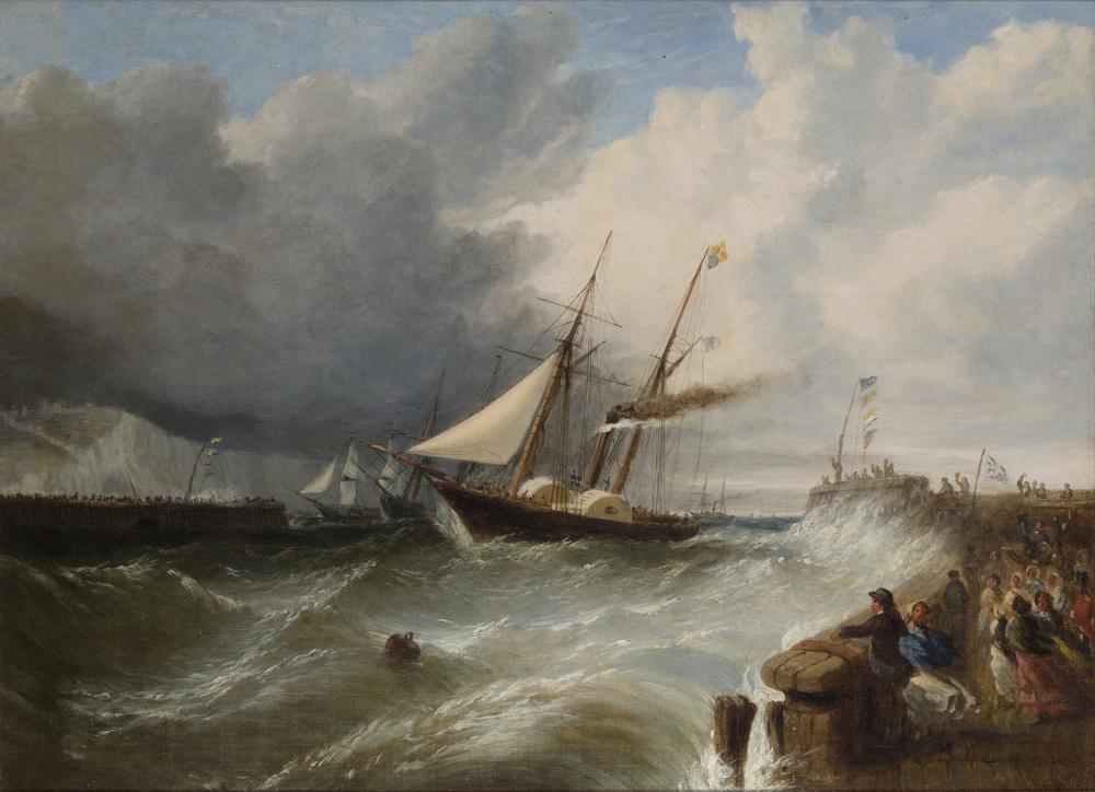 William Adolphus Knell comparable auction result: william adolphus knell british 1805 1875 the arrival of prince albert aboard the p s ariel at dover en route to london for his marriage to queen victoria in 1840