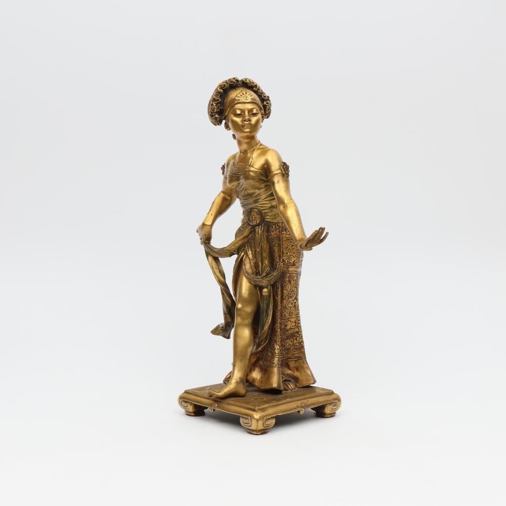 Eugène Laurent comparable auction result: eug ne laurent 1832 1898 verguld bronzen sculptuur balinese danseres 19e eeuw
