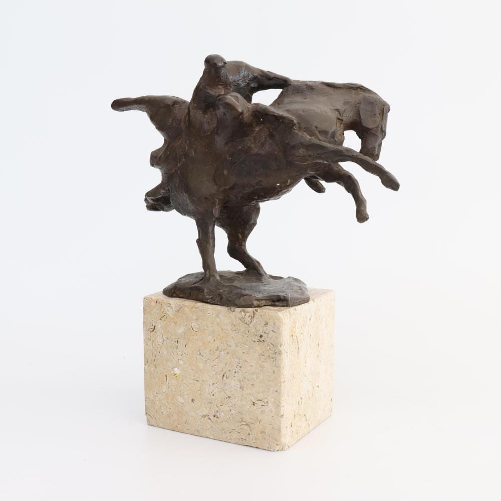 Eric Claus comparable auction result: eric claus geb 1936 bruin gepatineerd bronzen sculptuur ruiter te paard