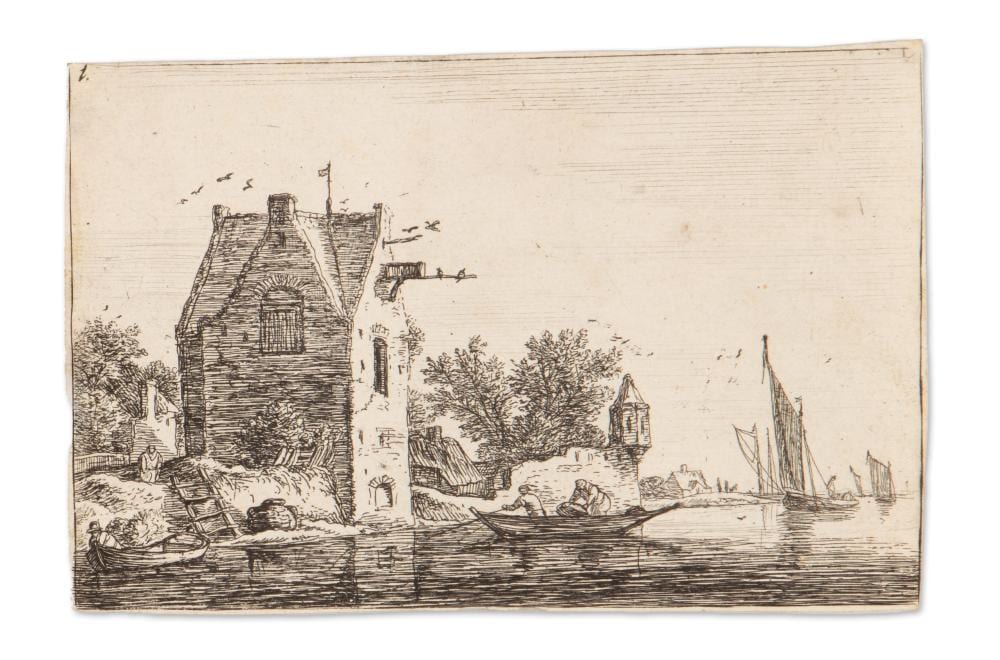Anthonie Waterloo comparable auction result: anthonie waterloo netherlands dutch 1610 1690 dutch landscape with fishermen