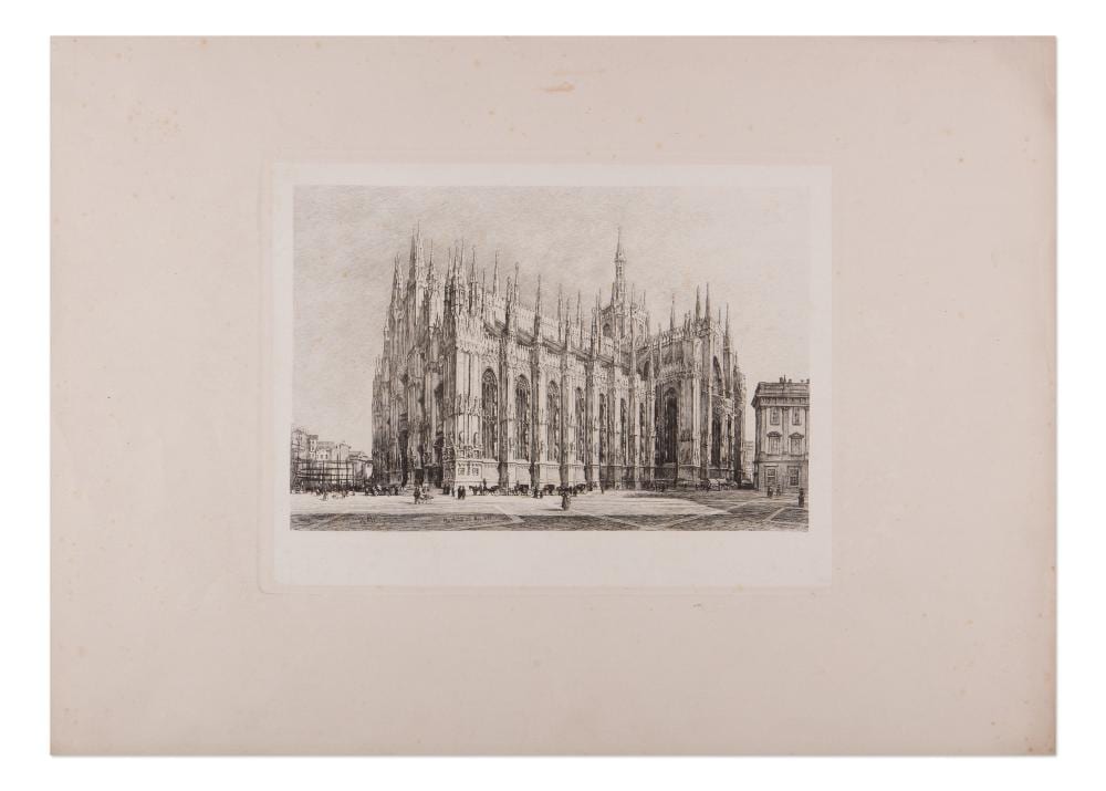 Rudolf von Alt comparable auction result: rudolf von alt after austria austrian 1812 1905 milan cathedral