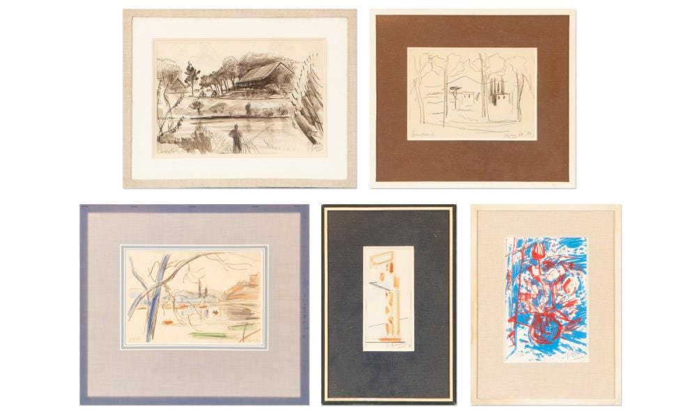 Jaroslav Grus comparable auction result: jaroslav grus czech bohemian 1891 1983 a set of four drawings and one graphic sheet