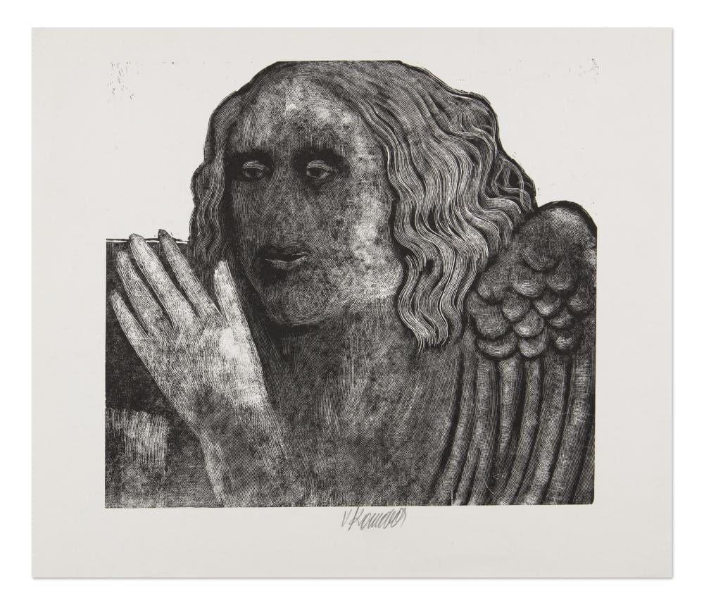 vladim r kom rek czech bohemian 1928 2002 angel · Einszwei Gallery · 2025-11-18 Vladimír Komárek comparable auction result: vladim r kom rek czech bohemian 1928 2002 angel