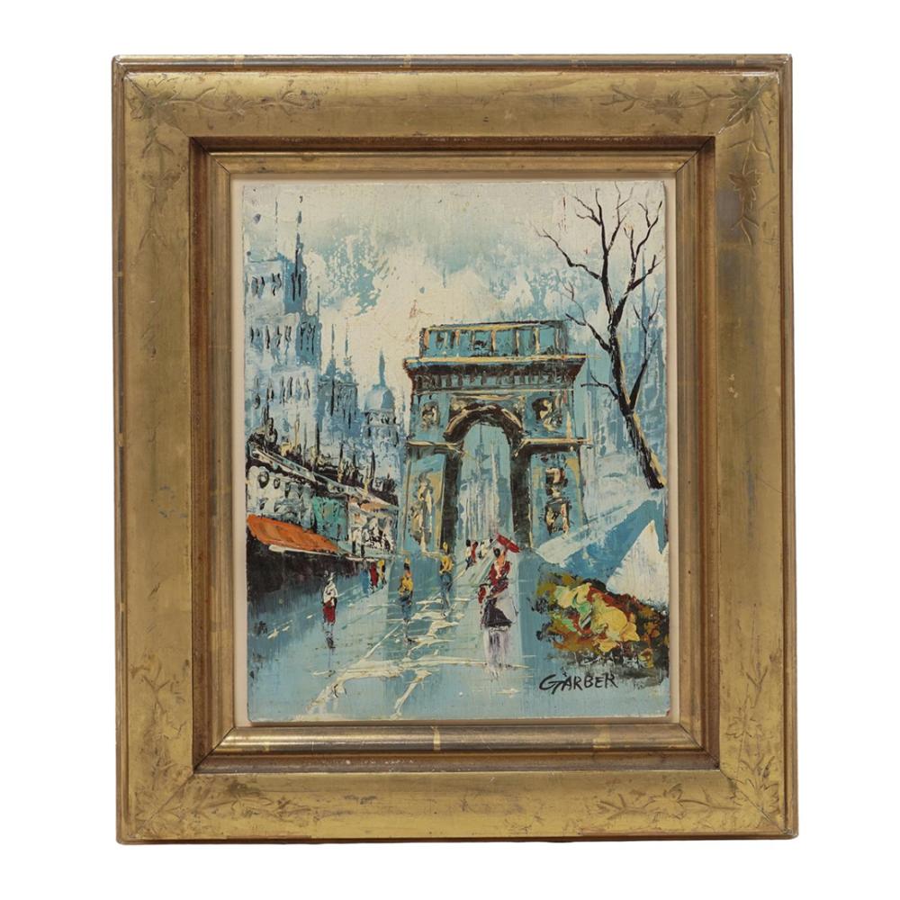 Daniel Garber comparable auction result: daniel garber american 1880 1958 arc de triomphe oil on board