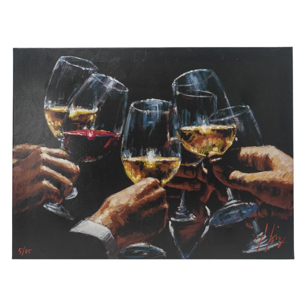 Fabian Perez (Argentina, b. 1967) "White and Red" Giclee on Canvas sold by Akiba Galleries, lot 427 — auction record photograph