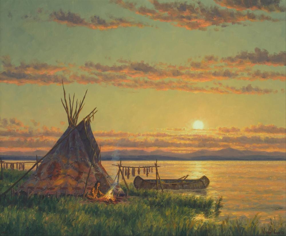 Randy Van Beek comparable auction result: randy van beek b 1958 blackfoot lake camp