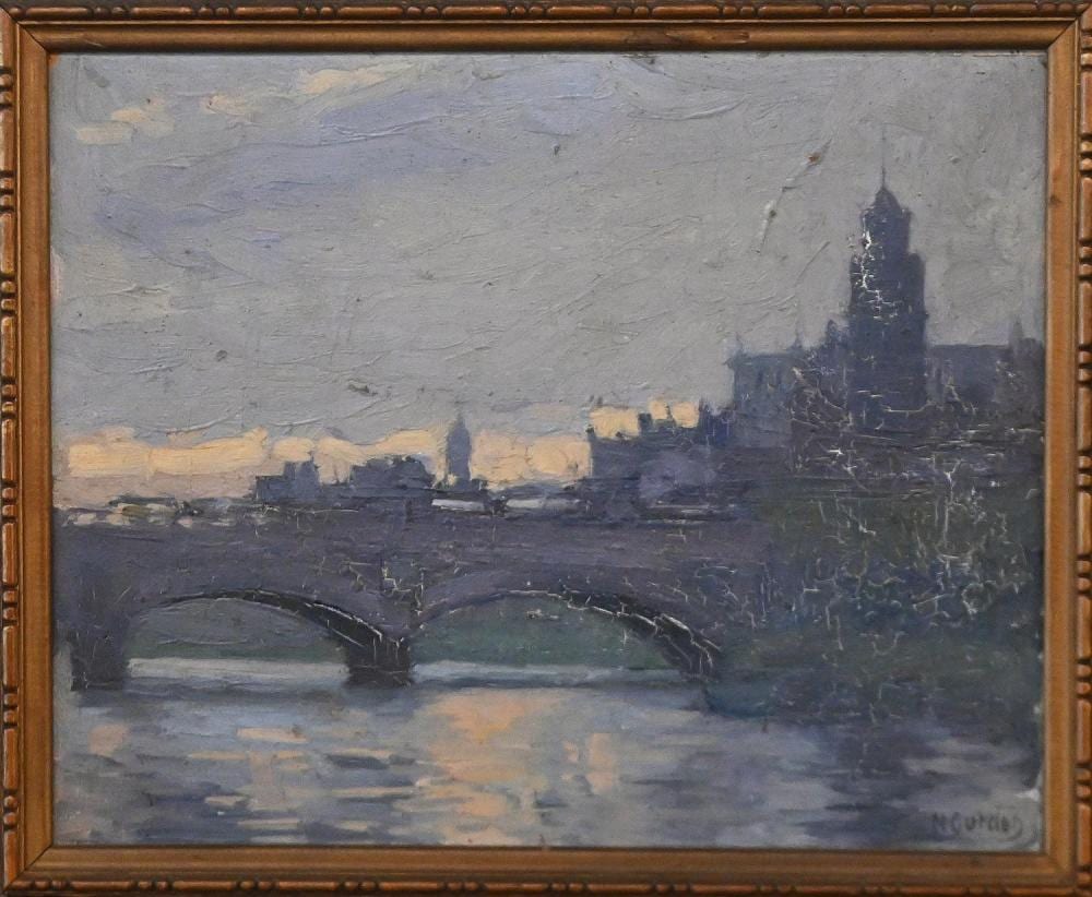 nora gurdon 1881 1974 the bridge oil on board 21 x 26cm frame size 23 5 x 29cm · Leonard Joel · 2025-10-16 Nora Gurdon comparable auction result: nora gurdon 1881 1974 the bridge oil on board 21 x 26cm frame size 23 5 x 29cm