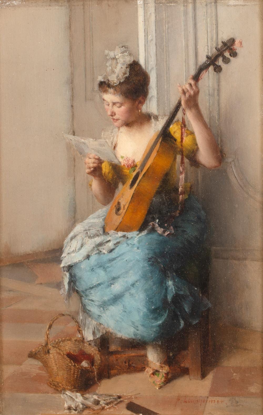 anton laupheimer 1848 1927 the distracted musician signed oil on panel 16 5 x 10 5cm · Mallams · 2025-10-22 Anton Laupheimer comparable auction result: anton laupheimer 1848 1927 the distracted musician signed oil on panel 16 5 x 10 5cm