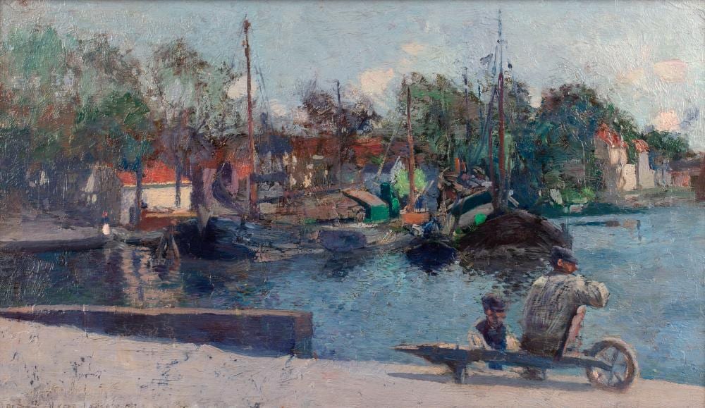 James Kerr-Lawson comparable auction result: james kerr lawson 1864 5 1939 delft signed and inscribed oil on board 20 x 35cm provenance with jonathan cooper park walk gallery