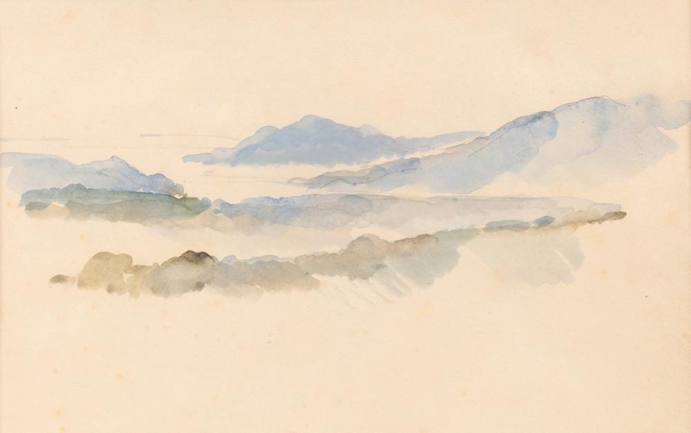 Charles Ernest Cundall comparable auction result: charles ernest cundall 1890 1971 study of highland hilltops watercolour 14 5 x 23cm provevance the artist s estate
