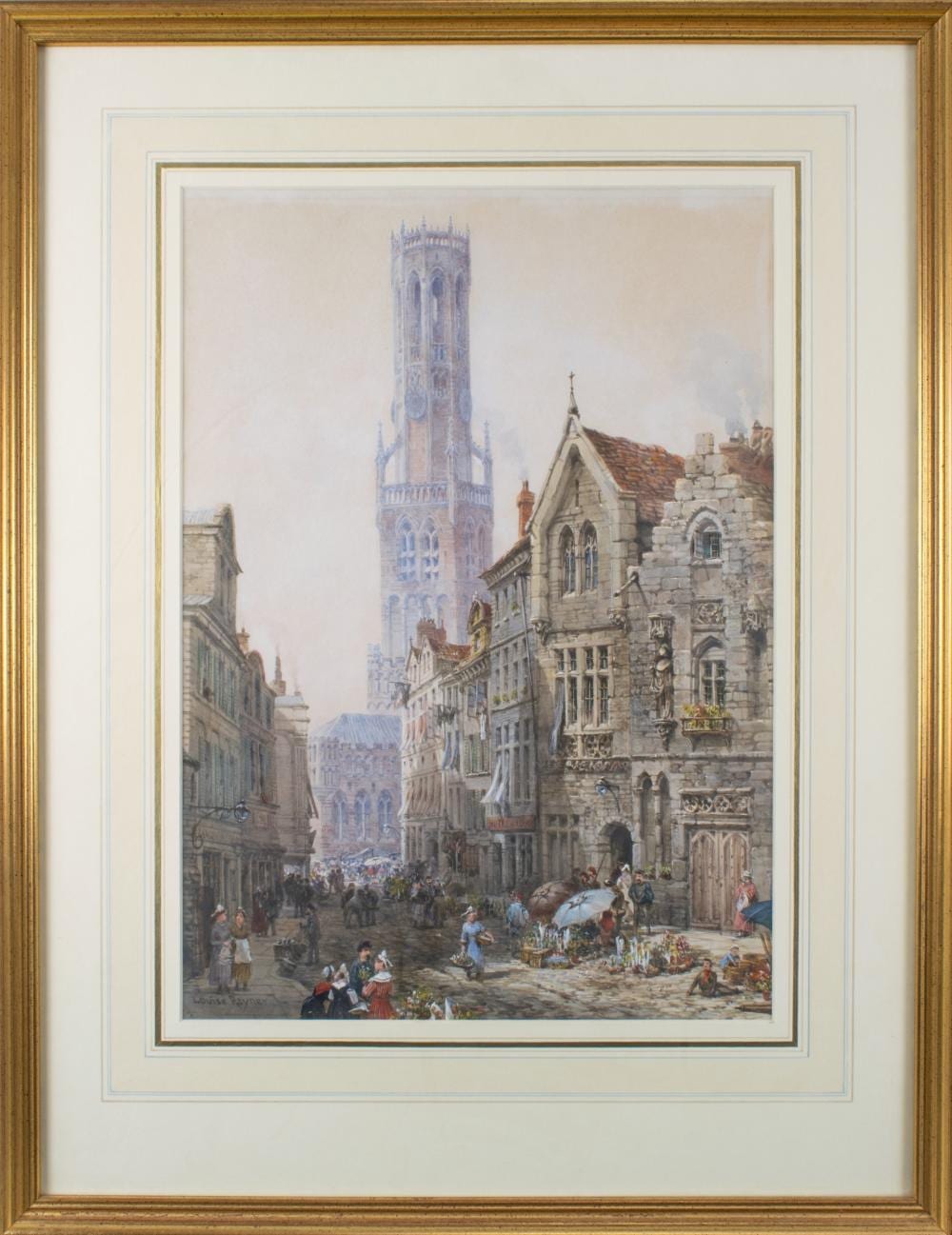 Louise Rayner comparable auction result: louise rayner british 1832 1924 flower sellers in bruges