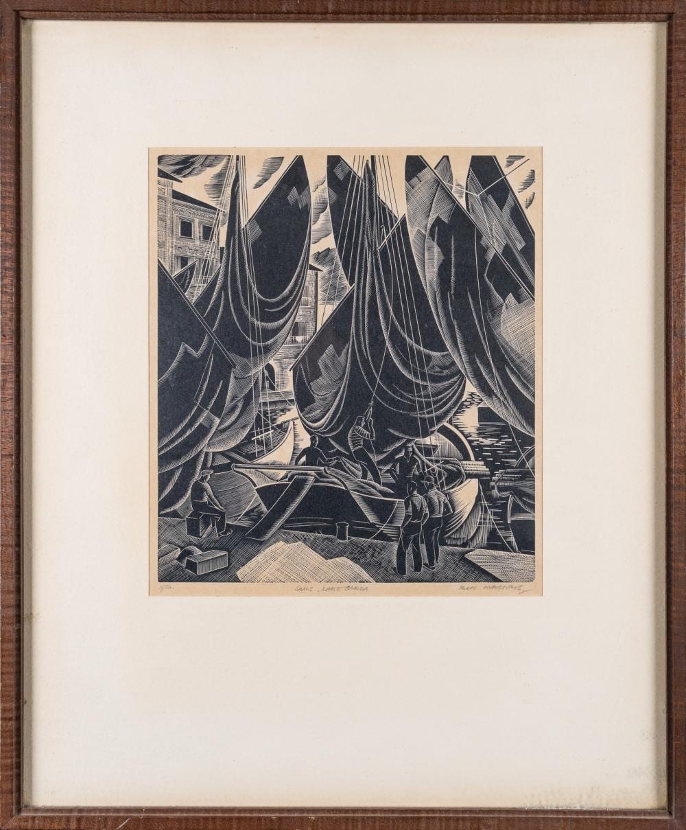 Iain Macnab comparable auction result: iain macnab scottish 1890 1967 sails lake garda