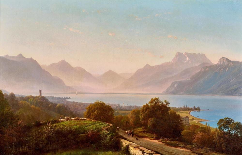Philippe George comparable auction result: george julliard jean philippe vue du lac l man et de vevey