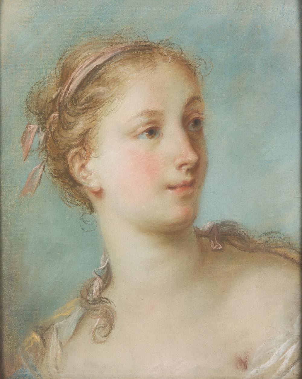 François Lemoyne comparable auction result: fran ois lemoyne french 1688 1737 the head of a woman looking to her left