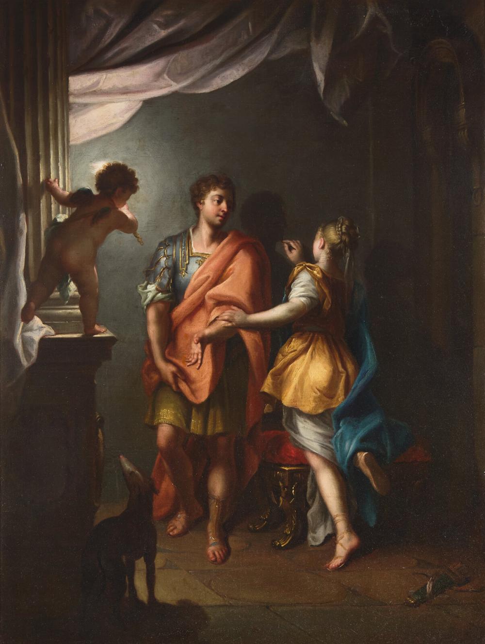 Jean Raoux comparable auction result: jean raoux french 1677 1734 l invention de la peinture dibutade faisant le portrait de son amant c 1714 17