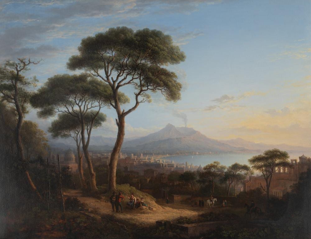 Alexander Nasmyth comparable auction result: alexander nasmyth british 1758 1840 veduta di napoli da posillipo and veduta della costa sorrentina two works