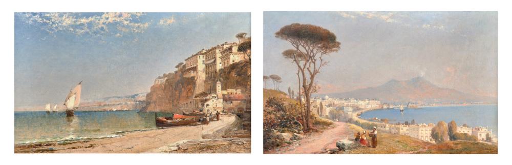 Arthur Joseph Meadows comparable auction result: arthur joseph meadows british 1843 1907 the bay of naples together with a companion a pair