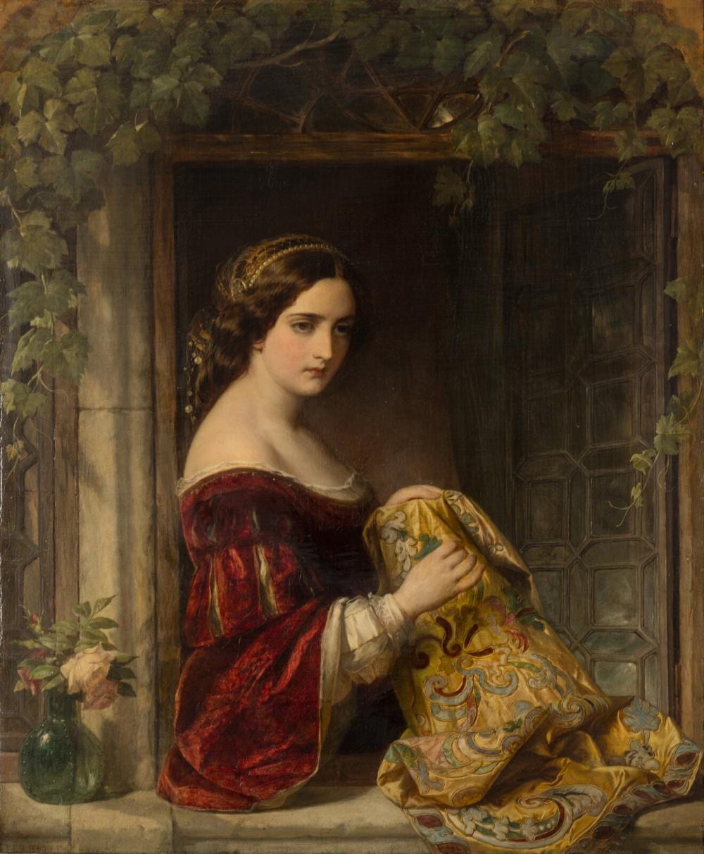 Thomas Francis Dicksee comparable auction result: thomas francis dicksee british 1819 1895 waiting 1860