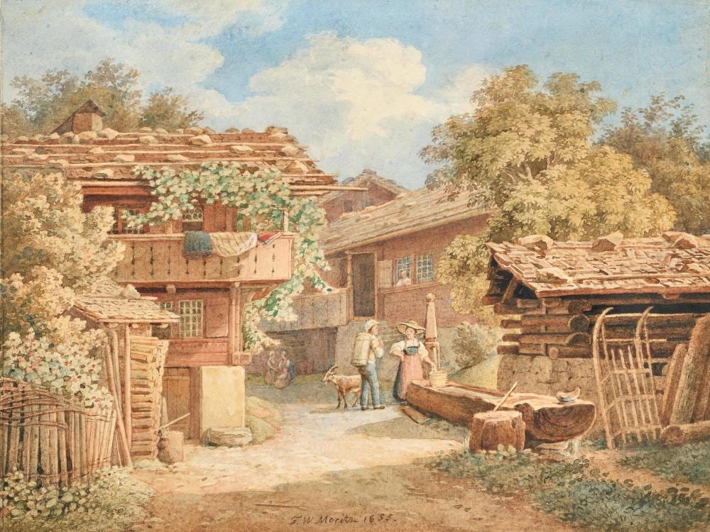 Moritz (1856) Gottlieb comparable auction result: moritz friedrich wilhelm bauernpaar in l ndlicher umgebung