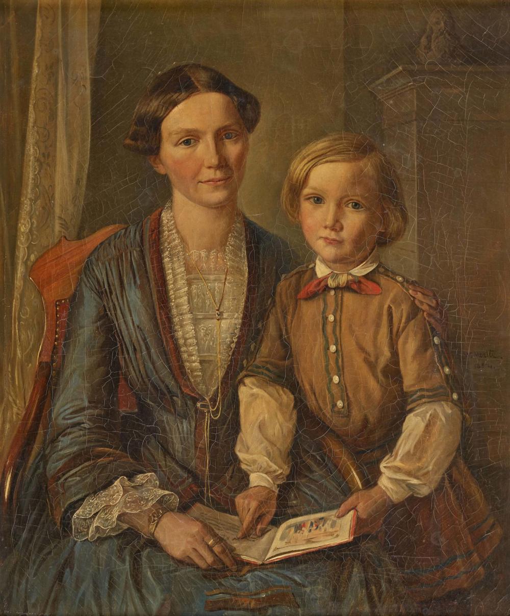 Moritz (1856) Gottlieb comparable auction result: moritz william portr t einer b rgerlichen frau mit sohn
