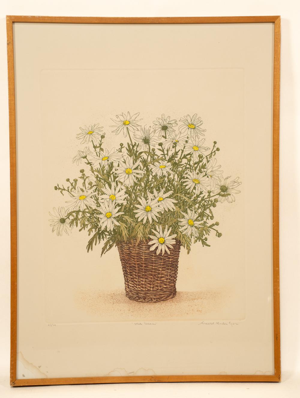 Arnold Iger comparable auction result: arnold iger american 1949 white daisies etching