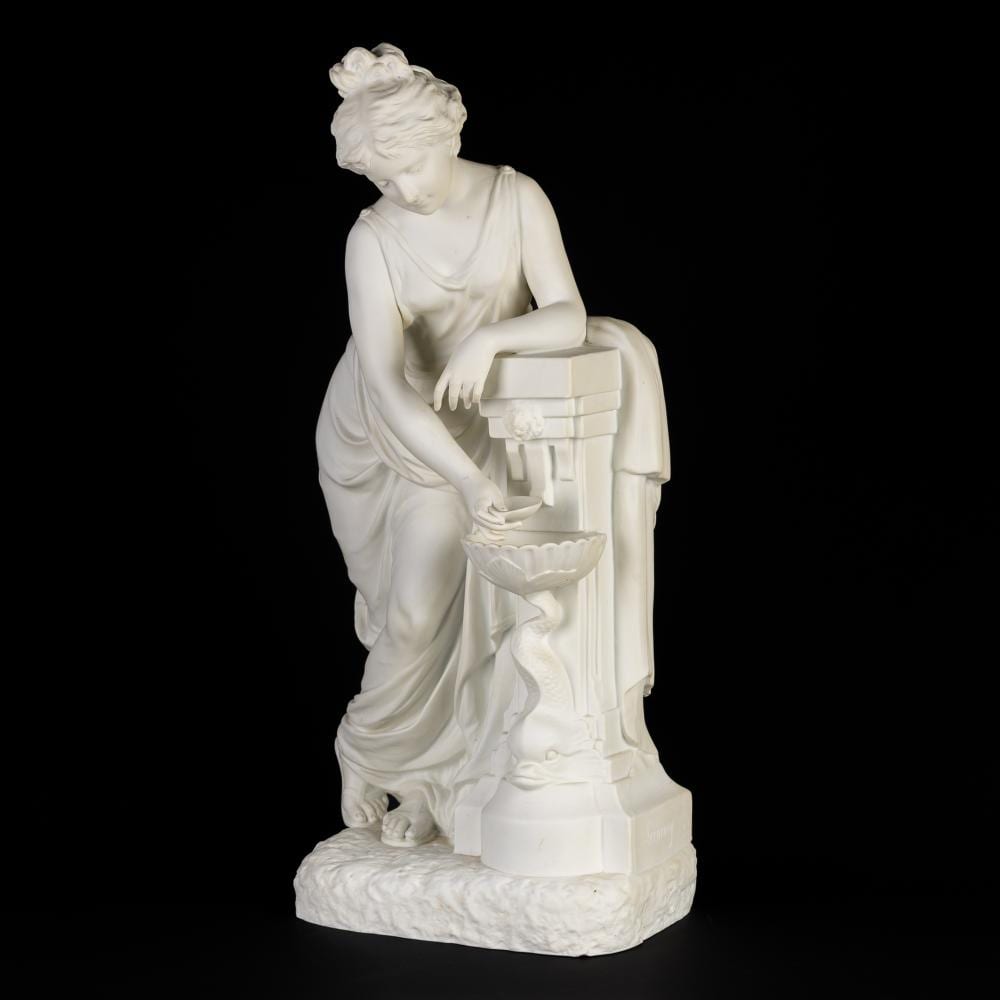 Nicolas Lecornet comparable auction result: nicolas lecornet act c 1880 1884 la source a biscuit porcelain statue