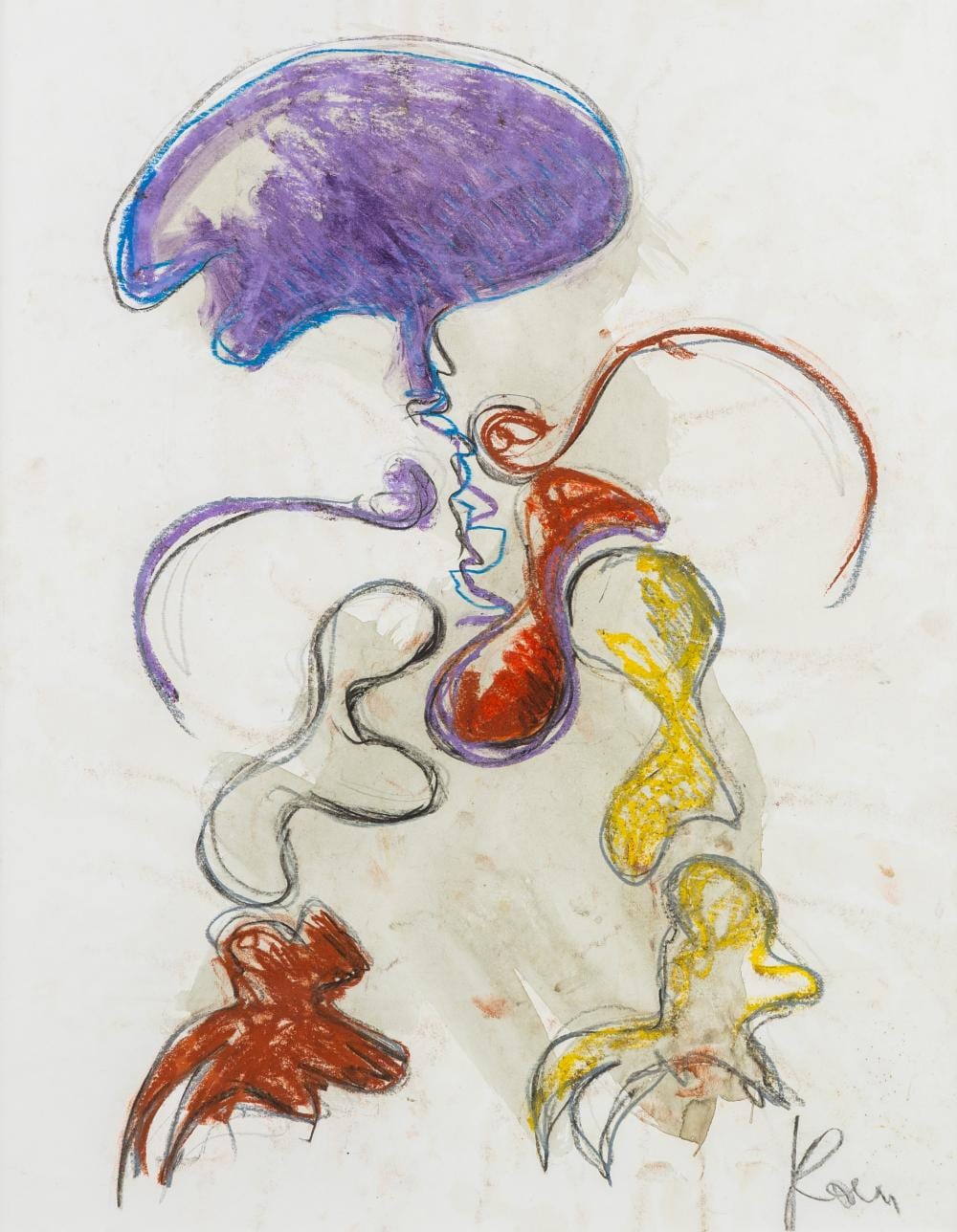 Koen Van Mechelen comparable auction result: koen vanmechelen 1965 composition mixed media on paper