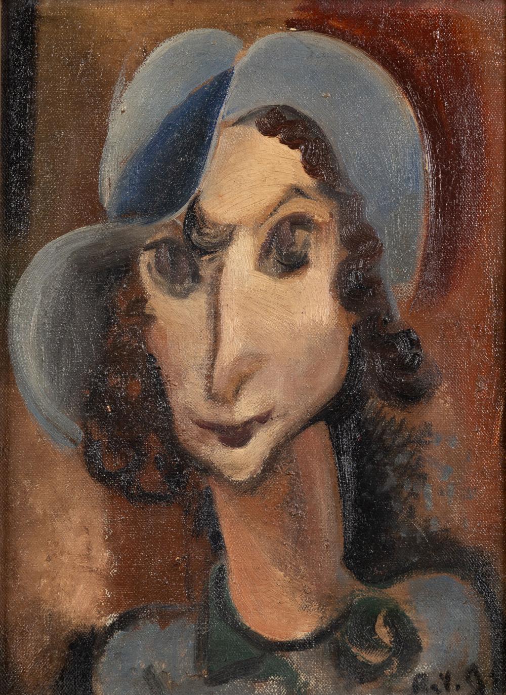 Roger van Gindertael comparable auction result: roger van gindertael 1899 1982 le chapeau bleu oil on canvas 1932