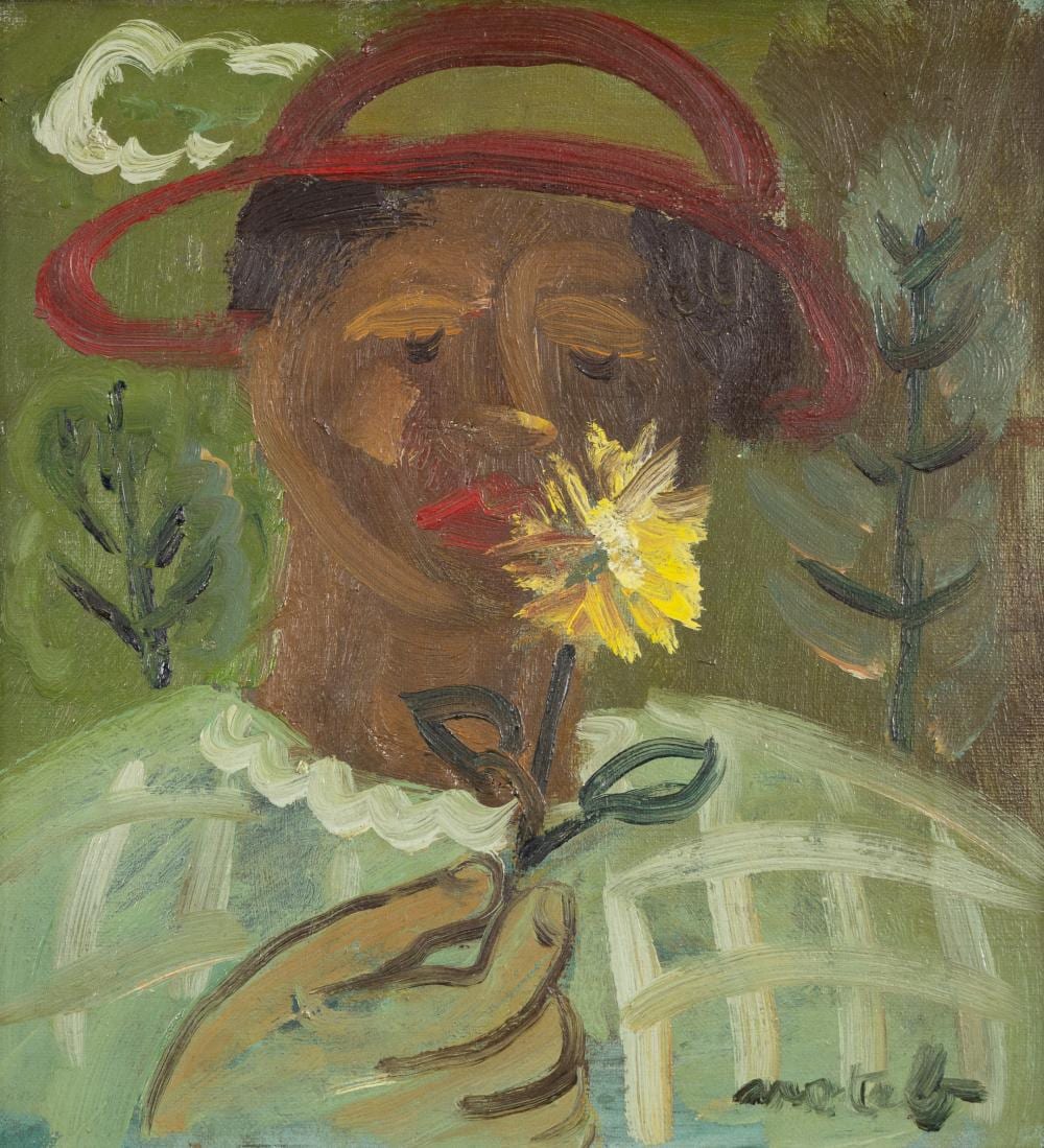 marcel notebaert 1924 1986 girl with the yellow flower oil on canvas · Flanders Auctions · 2025-11-05 Marcel Notebaert comparable auction result: marcel notebaert 1924 1986 girl with the yellow flower oil on canvas