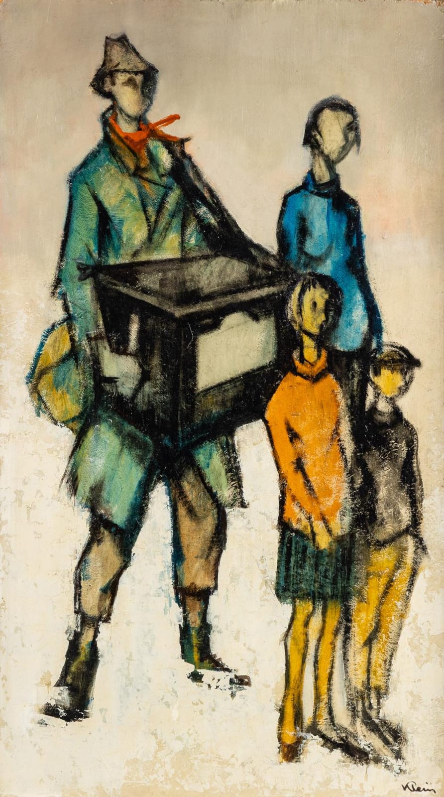 Paul (1909) Klein comparable auction result: paul klein 1909 1994 street musicians oil on board 1960