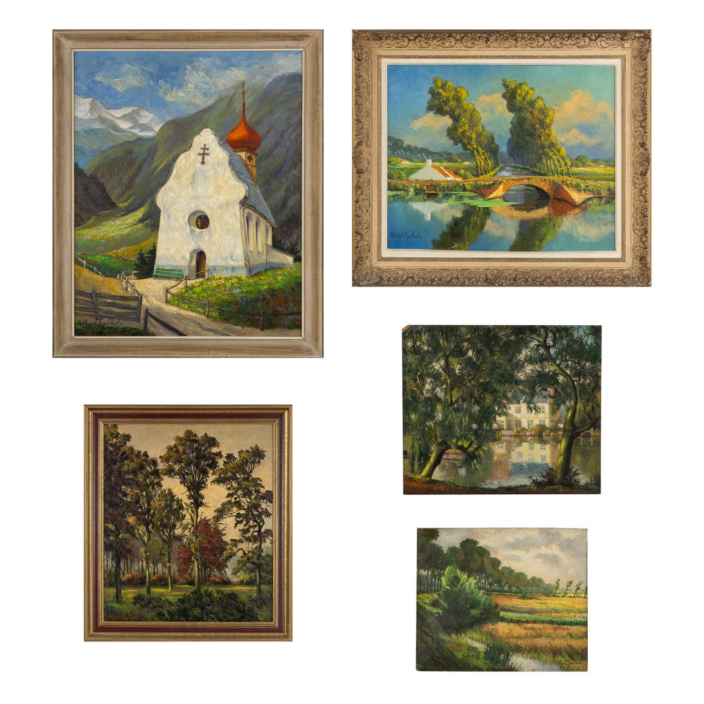 Albert (1885) Goethals comparable auction result: albert goethals 1885 1973 five paintings oil on canvas and panel