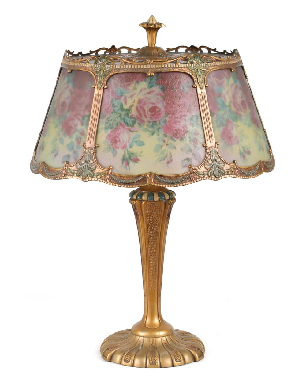ANTIQUE TABLE LAMP, ATTRIB. PAIRPOINT. sold by William Smith Auctions, lot 188 — auction record photograph